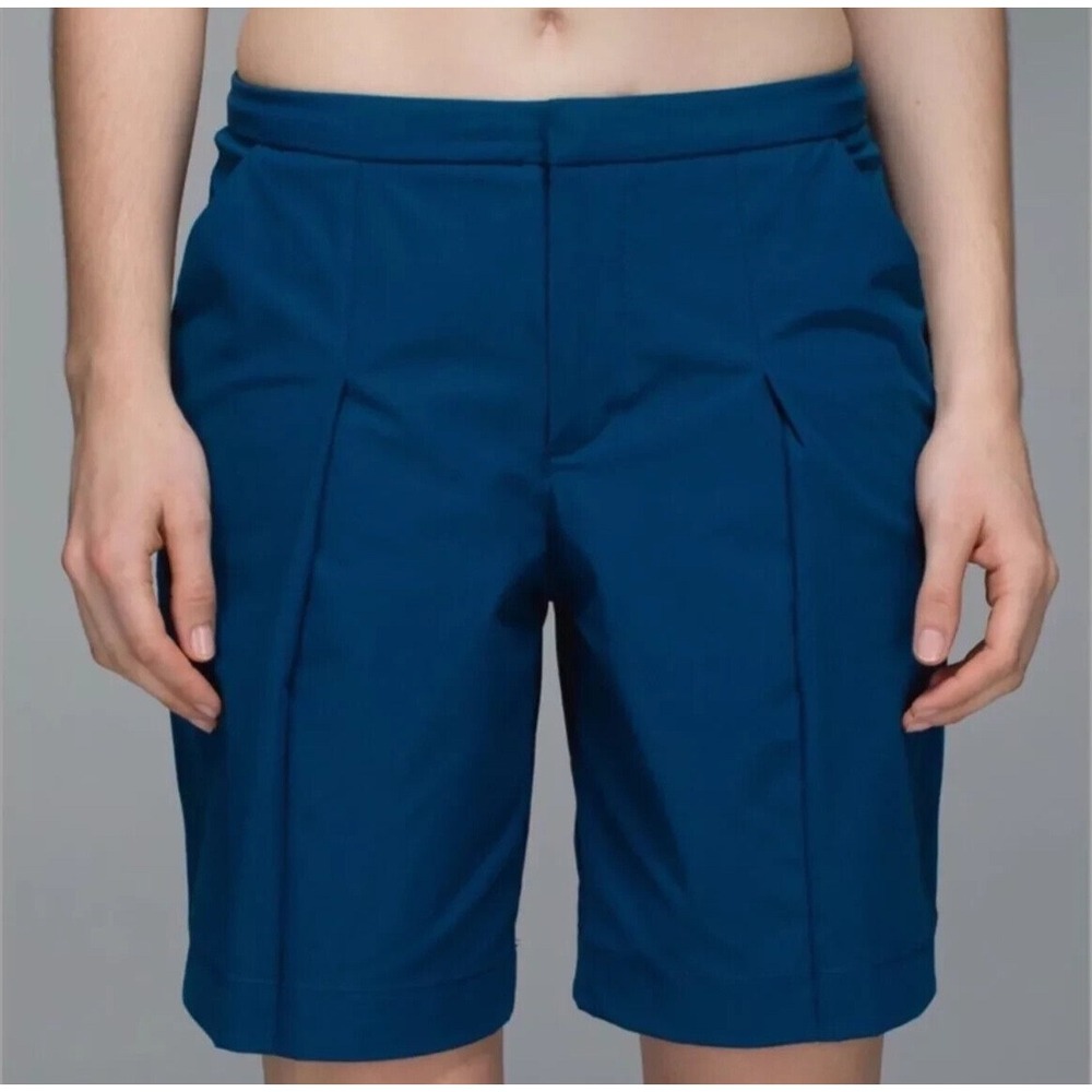 Lululemon Long Story Short Walking‎ Hiking Biking Shorts Blue Size 2